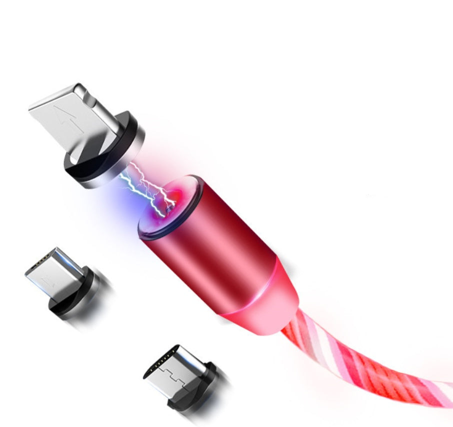 Compatible with Apple, Flowing Light Magnetic Streamer Data Line Cable for Iphone Android Type C Compatible with Apple, Flowing Light Magnetic Streamer Data Line Cable for Iphone Android Type C